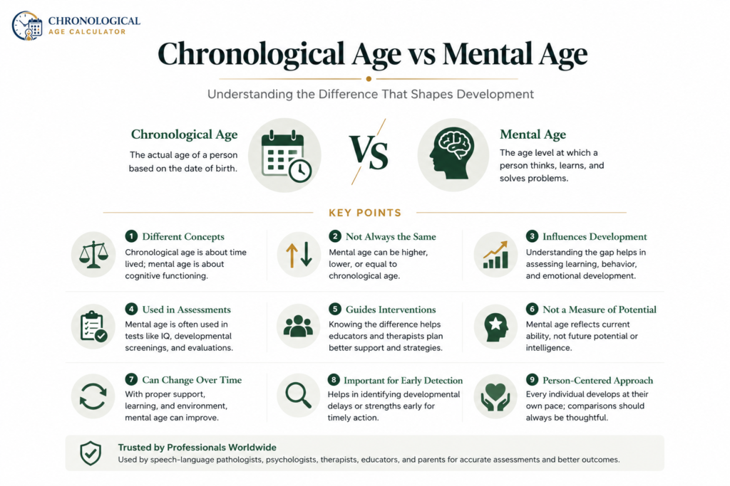  Chronological Age vs Mental Age
