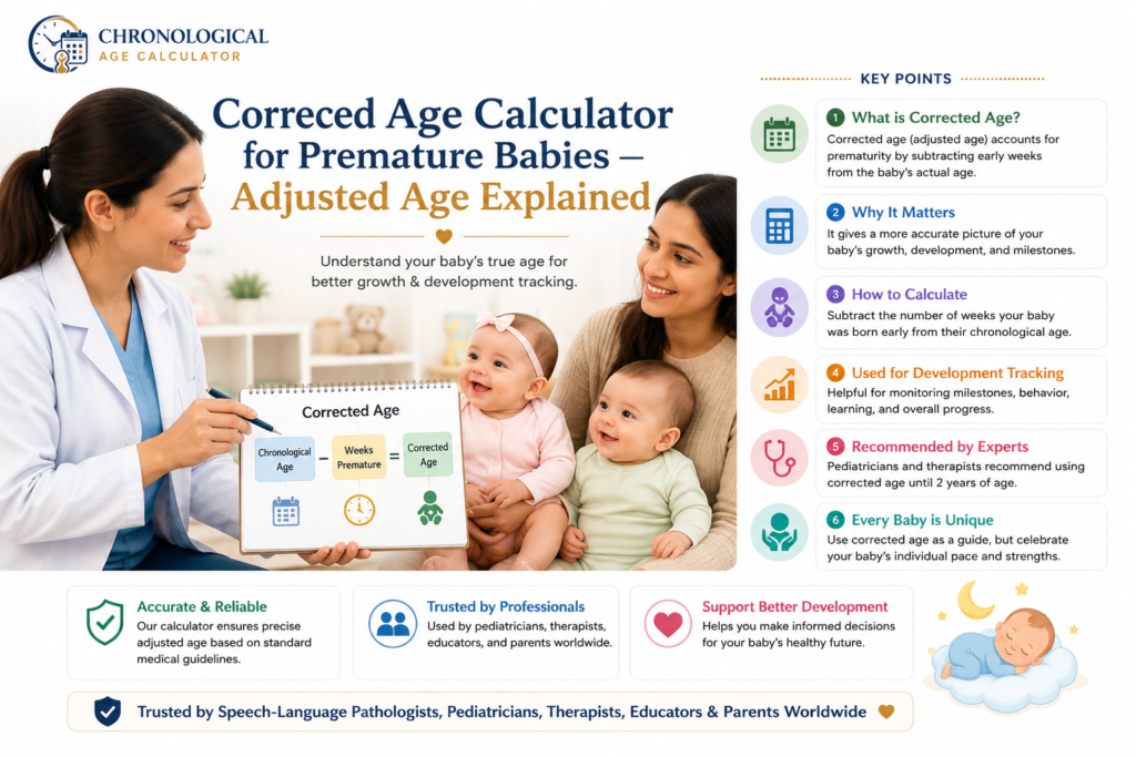 Corrected Age Calculator for Premature Babies — Adjusted Age Explained